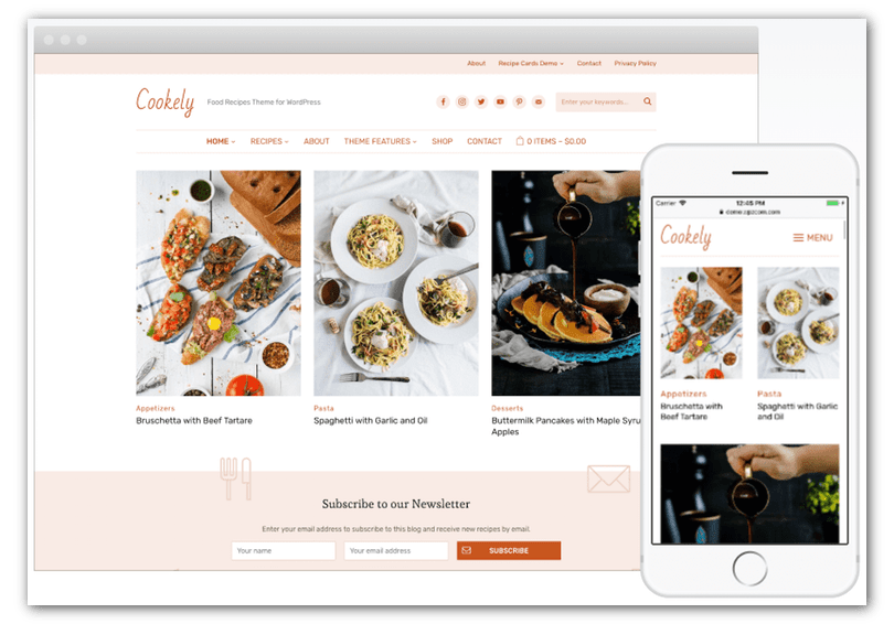 Cookley WordPress Theme Food Blog