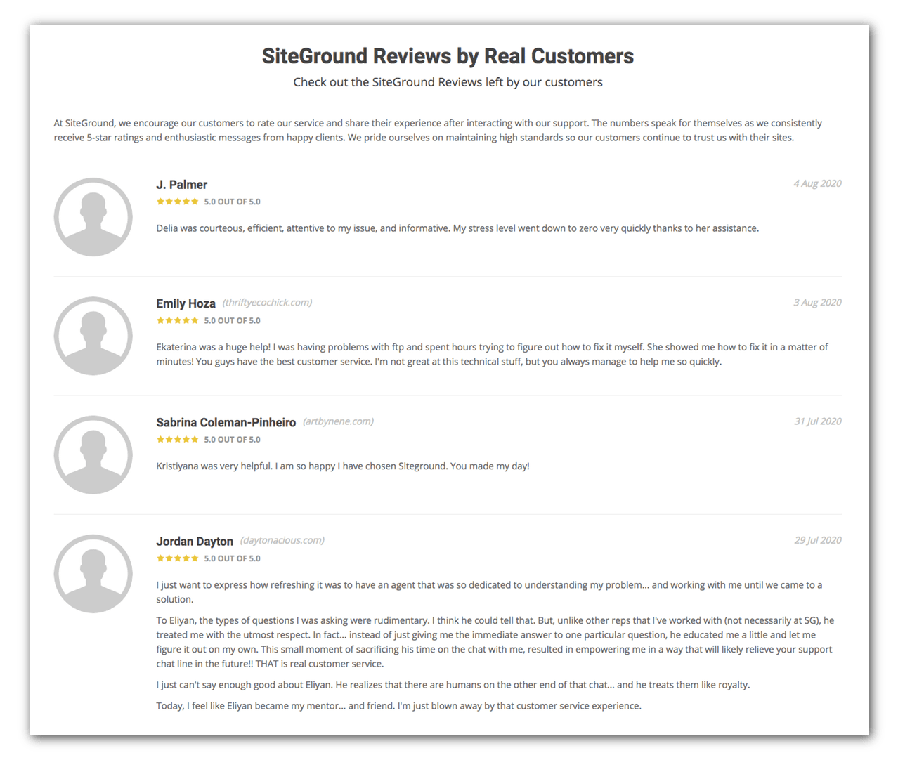 siteground customer reviews