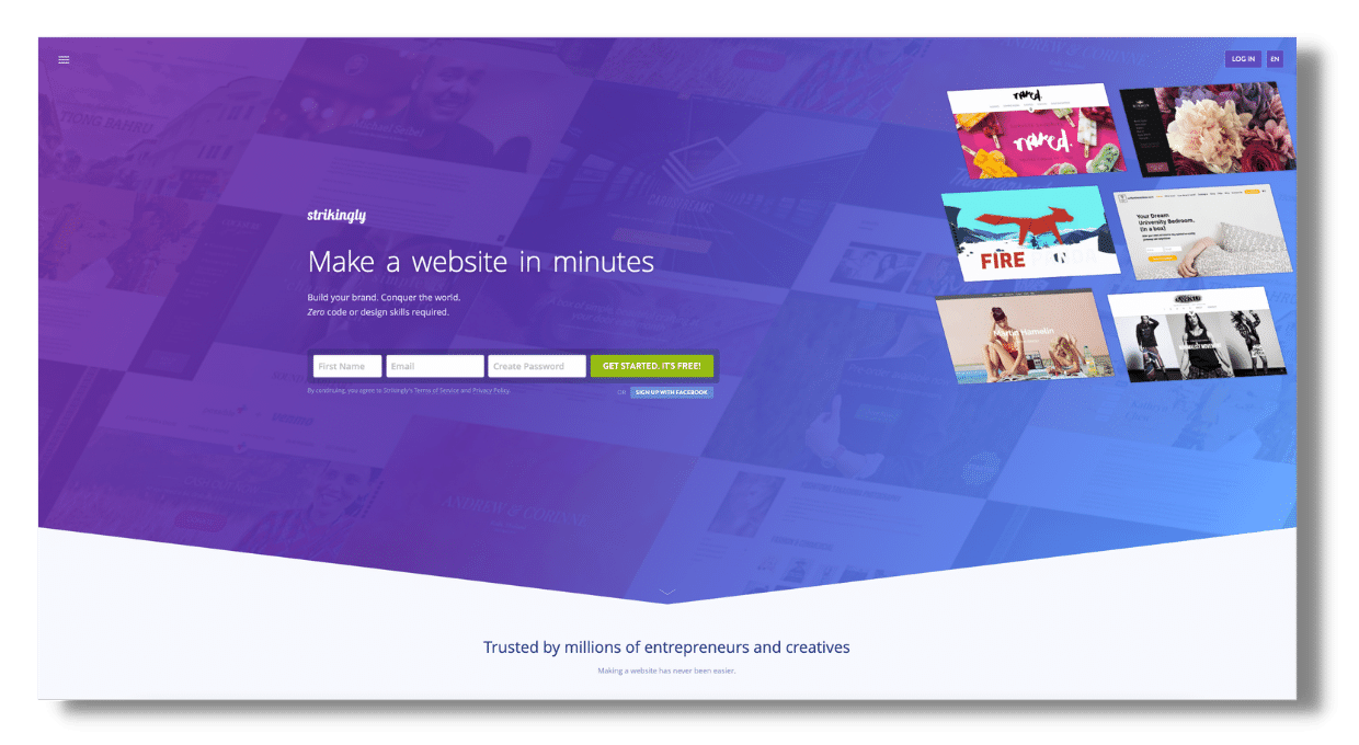how to start a free blog with strikingly